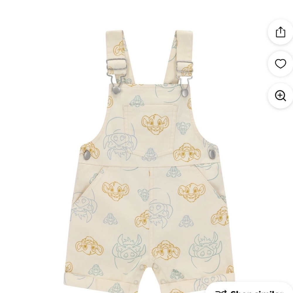 Disney baby Lion King Kids Printed Overalls 24 months